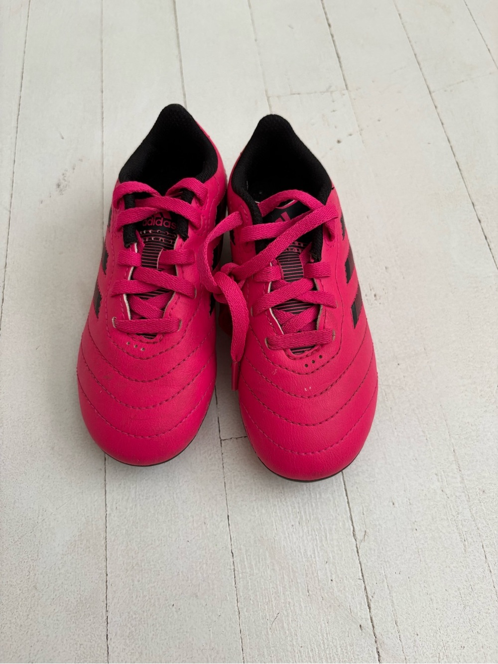 adidas Goletto 8 outdoor Toddler soccer cleats pink and black